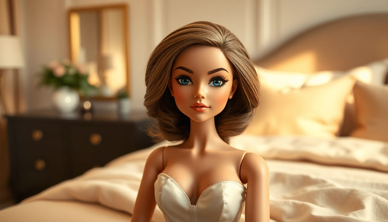 Lifelike Love Dolls placed elegantly in a serene bedroom ambiance.