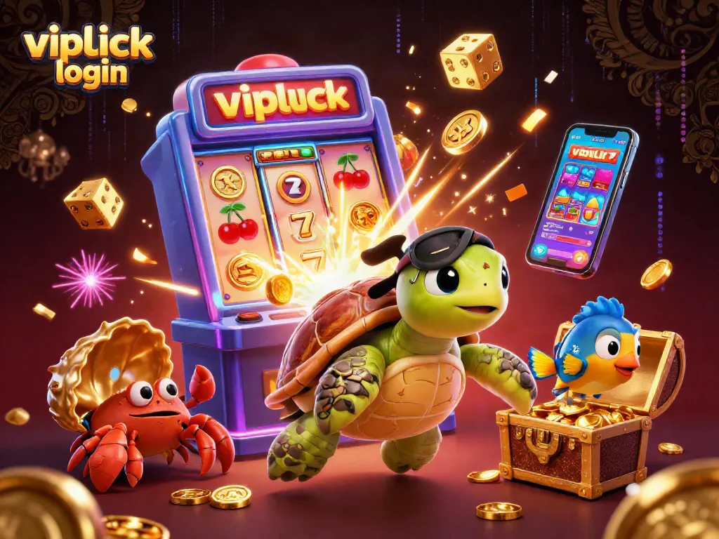 Experience the thrilling vipluck login with colorful 3D casino characters and explosive jackpot excitement.