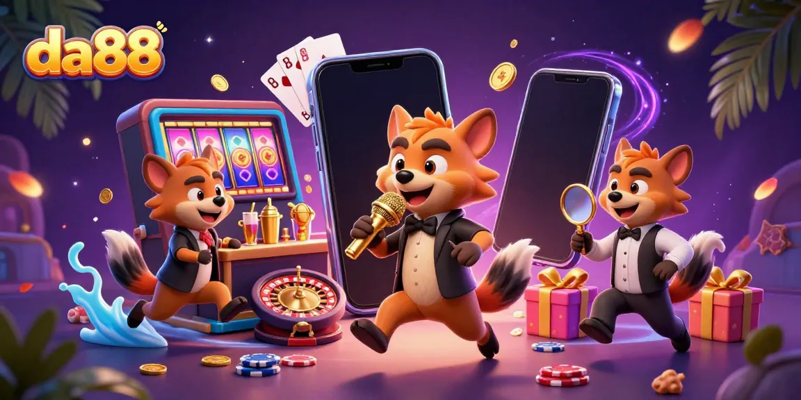 Engage with da88 as hyenas compete in an entertaining casino scene with vibrant games and lively interactions.