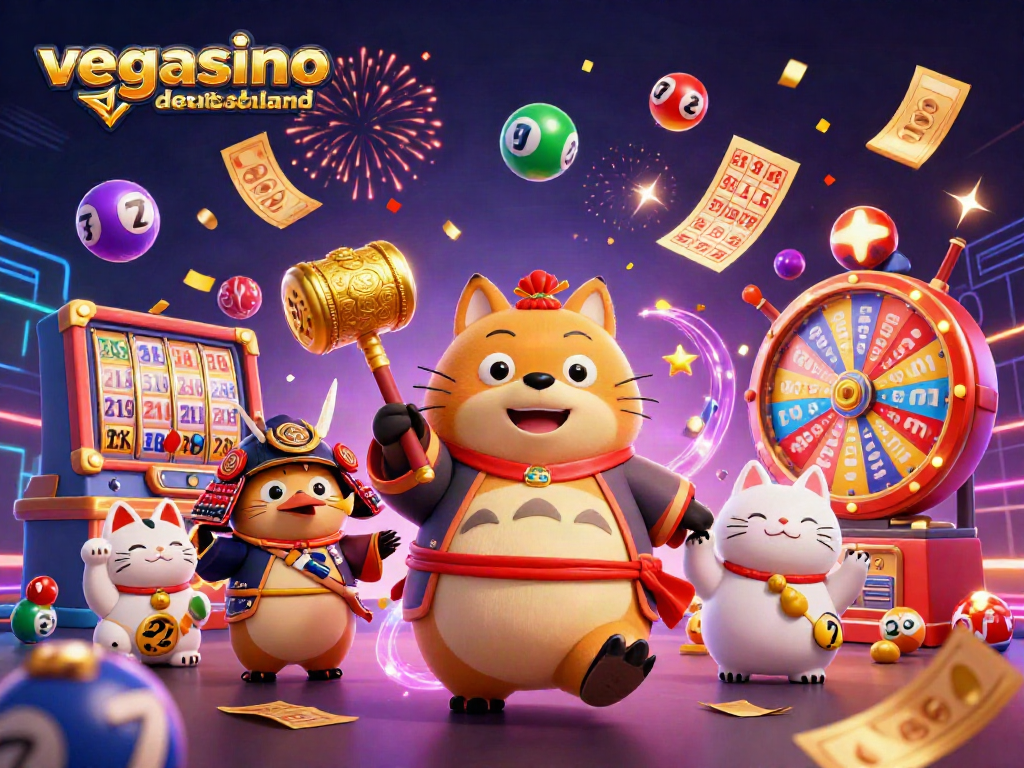 Engage with vegasino deutschland showcasing vibrant slot gaming action and lucky symbols.