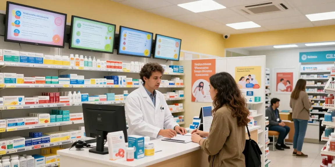 Der Selliza Pharma Shop bietet eine einladende Umgebung für Gesundheitsprodukte und persönliche Beratung.