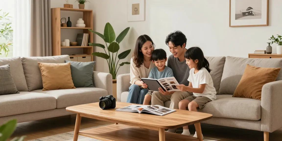 Gemütliches modernes Wohnzimmer, das Optionen zum wohnmöbel online kaufen mit stilvollem Sofa und Couchtisch präsentiert.