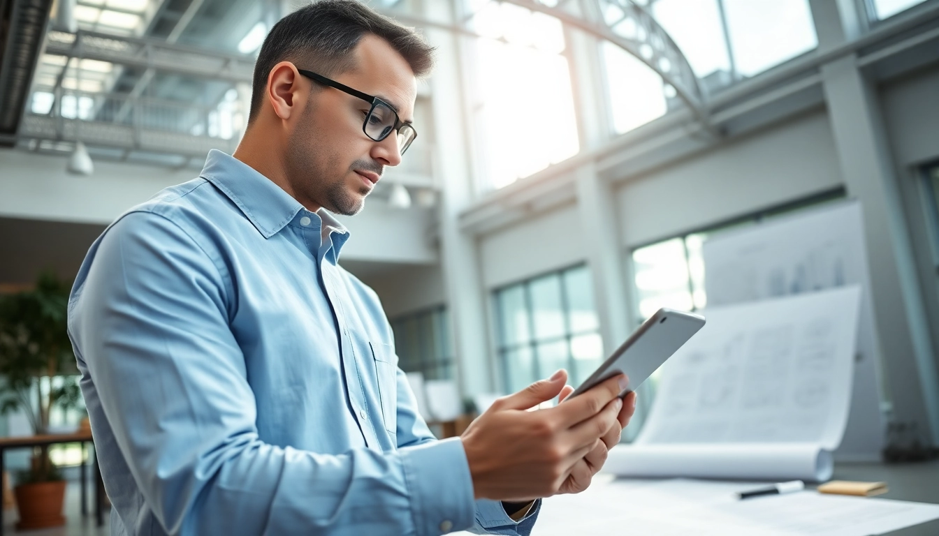 Headhunter Ingenieure analysiert Daten in modernem Büro mit digitalen Geräten.