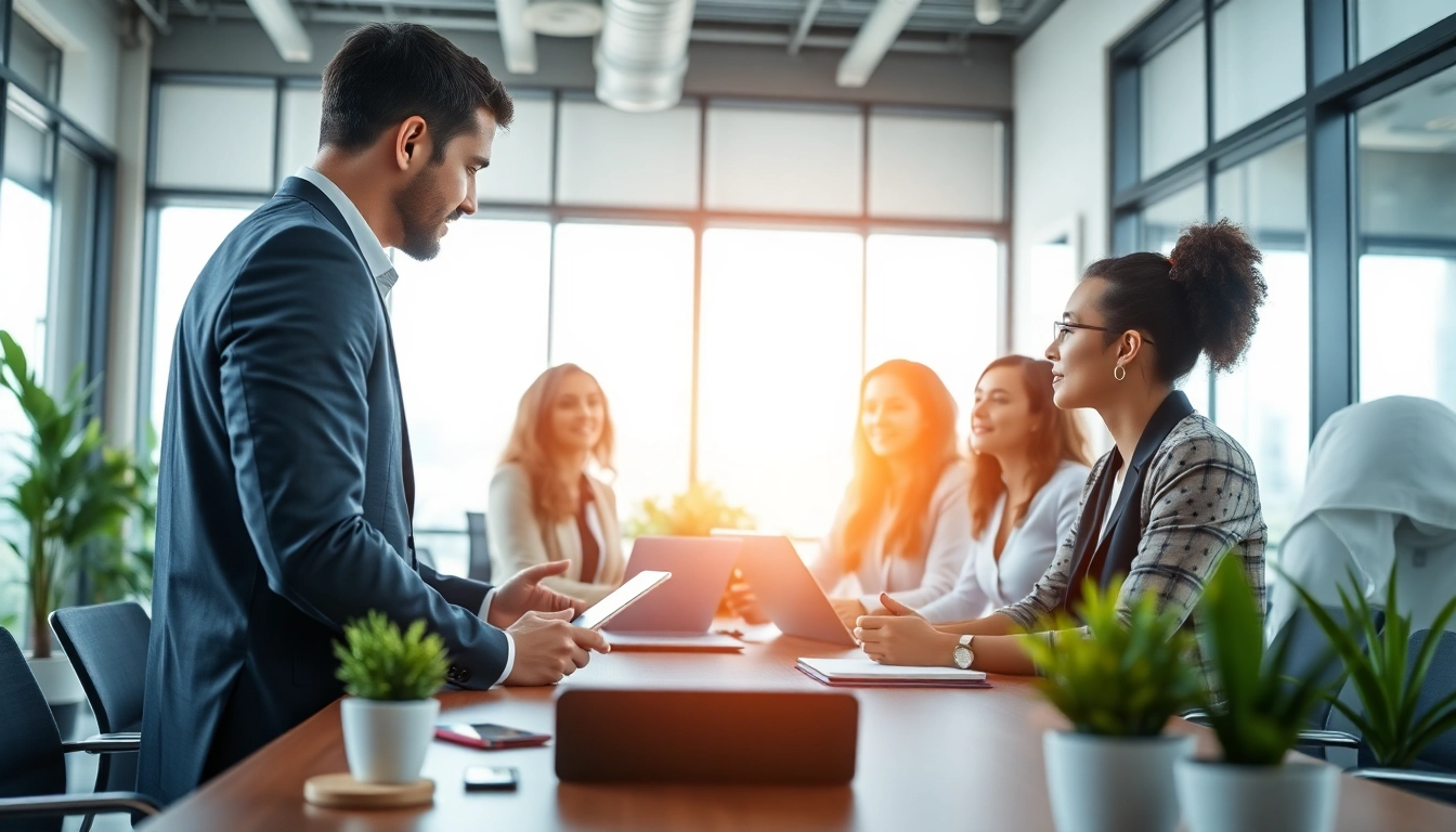 Headhunter IT vermittelt talentierte IT-Professionals in einem modernen Büro.