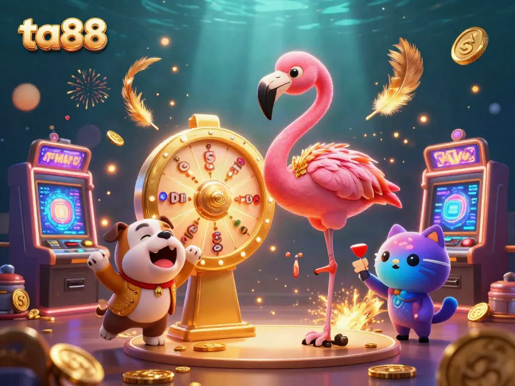 Experience thrilling gameplay at ta88 with a vibrant 3D scene filled with excitement and rewards.