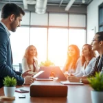 Headhunter IT vermittelt talentierte IT-Professionals in einem modernen Büro.