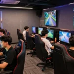 Exciting gaming environment at https://b52club.radio.fm/ with players enjoying various games in a vibrant lounge.
