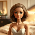 Lifelike Love Dolls placed elegantly in a serene bedroom ambiance.