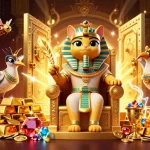 Experience jackpot thrills with 789 BET’s vibrant 3D illustration showcasing luxury casino elements and Egypt motifs.