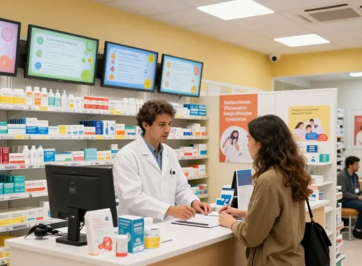 Der Selliza Pharma Shop bietet eine einladende Umgebung für Gesundheitsprodukte und persönliche Beratung.
